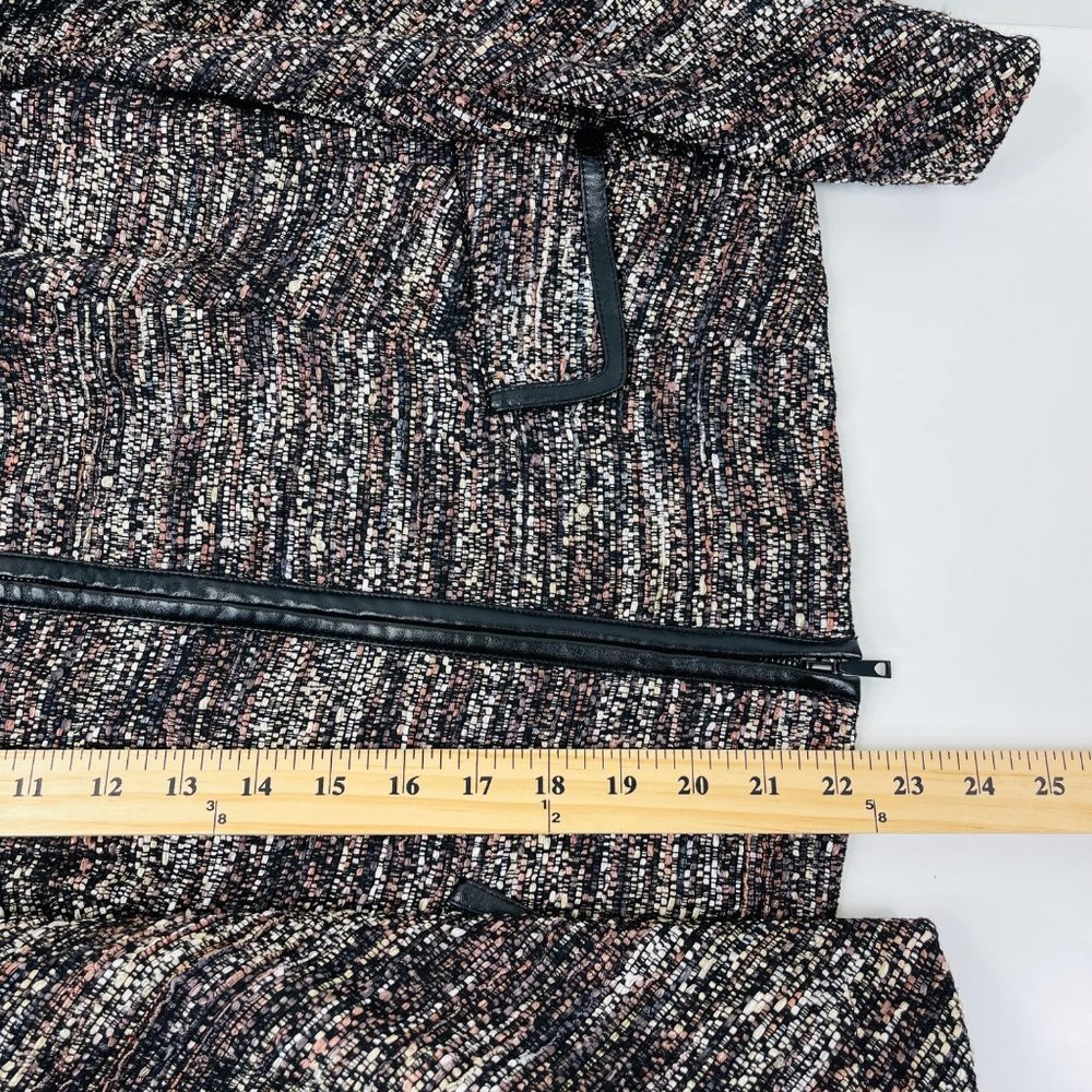LAFAYETTE 148 Multi-Color Tweed Faux Leather Trim Wool Blend Blazer Jacket SZ 8P - Picture 14 of 14